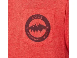 Discount ASICS 1977 MOUNTAIN TEE Classic Red Heather