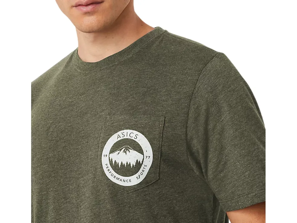 Shop ASICS 1977 MOUNTAIN TEE Olive Canvas