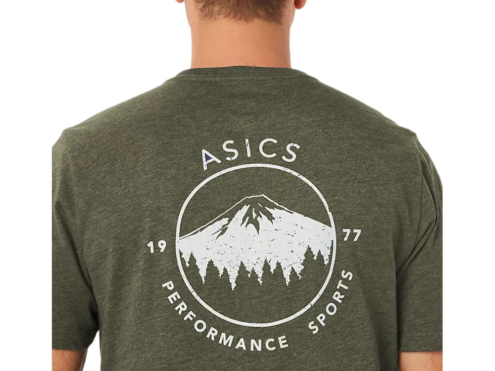Shop ASICS 1977 MOUNTAIN TEE Olive Canvas