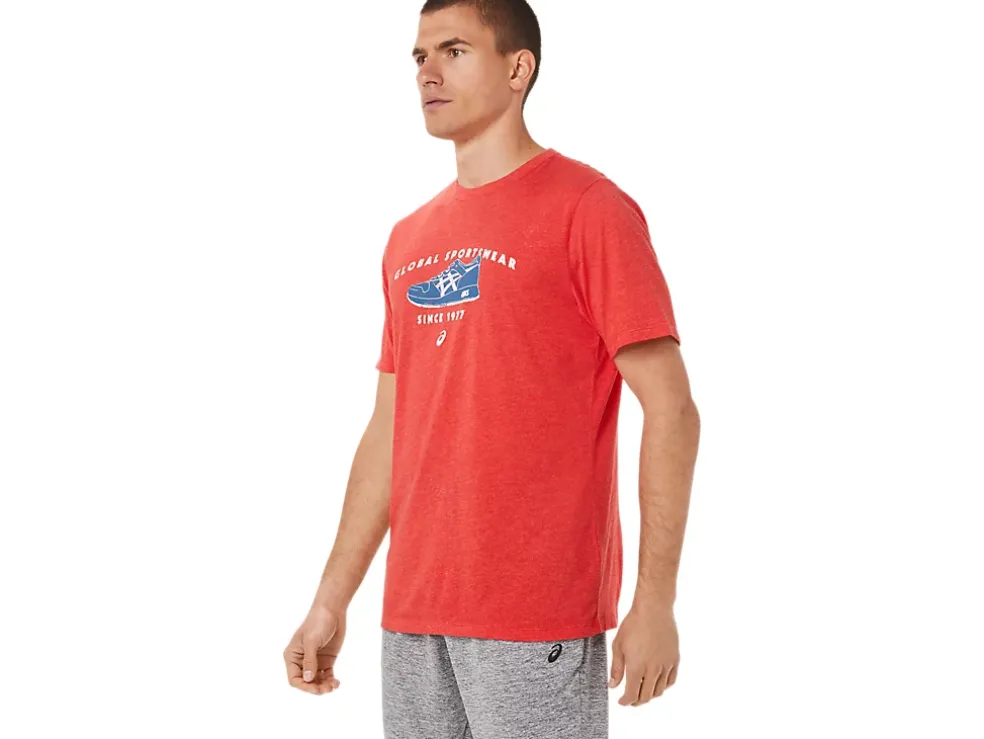 Hot ASICS 1977 SPORTSWEAR TEE Classic Red Heather