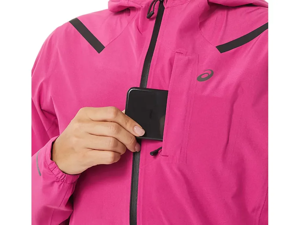 Cheap ASICS ACCELERATE WATERPROOF 2.0 JACKET Fuchsia Red