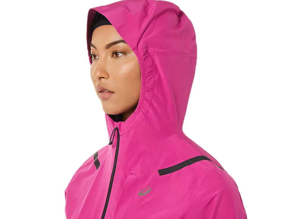 Cheap ASICS ACCELERATE WATERPROOF 2.0 JACKET Fuchsia Red