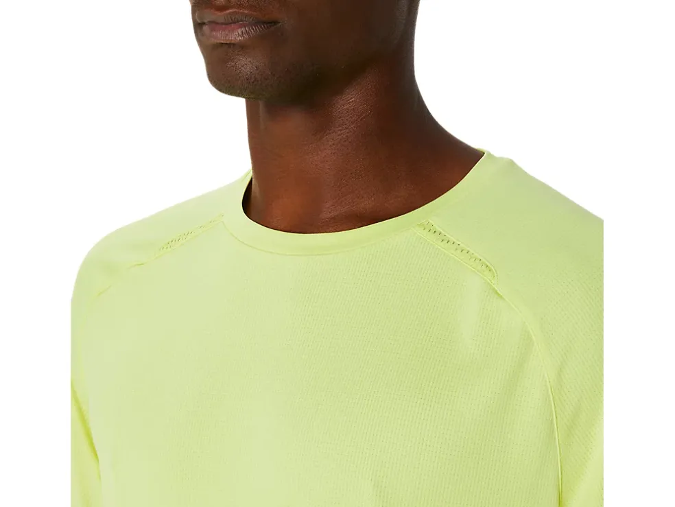 Best Sale ASICS ACTIBREEZE JACQUARD KNIT SHORT SLEEVE TOP Glow Yellow