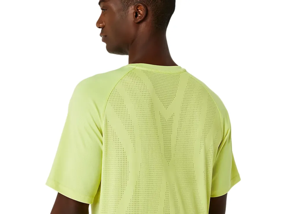 Best Sale ASICS ACTIBREEZE JACQUARD KNIT SHORT SLEEVE TOP Glow Yellow