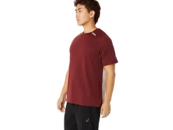 Hot ASICS ACTIBREEZE JACQUARD KNIT SHORT SLEEVE TOP Antique Red