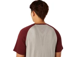 Hot ASICS ACTIBREEZE JACQUARD KNIT SHORT SLEEVE TOP Antique Red