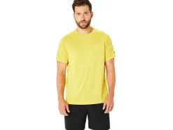 Best Sale ASICS ACTIBREEZE JACQUARD SHORT SLEEVE TOP Light Mustard