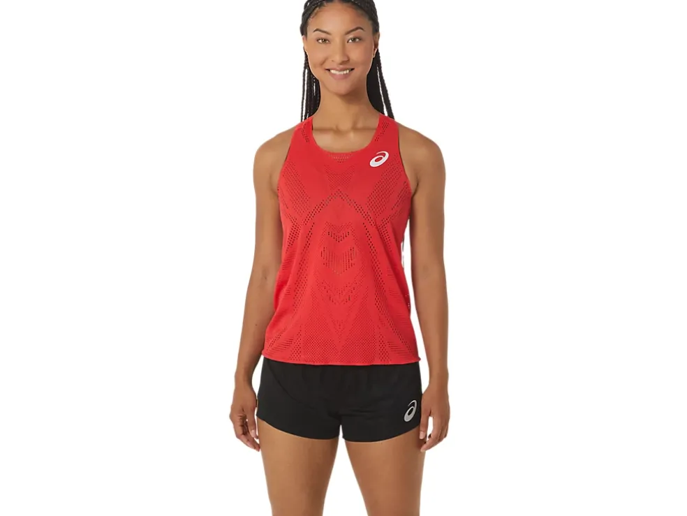 Flash Sale ASICS ACTIBREEZE JACQUARD SINGLET Electric Red