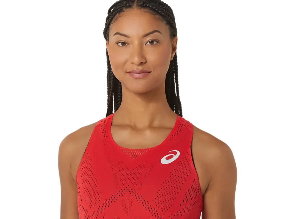 Flash Sale ASICS ACTIBREEZE JACQUARD SINGLET Electric Red