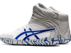 New ASICS AGGRESSOR 5 White/Lapis Lazuli Blue