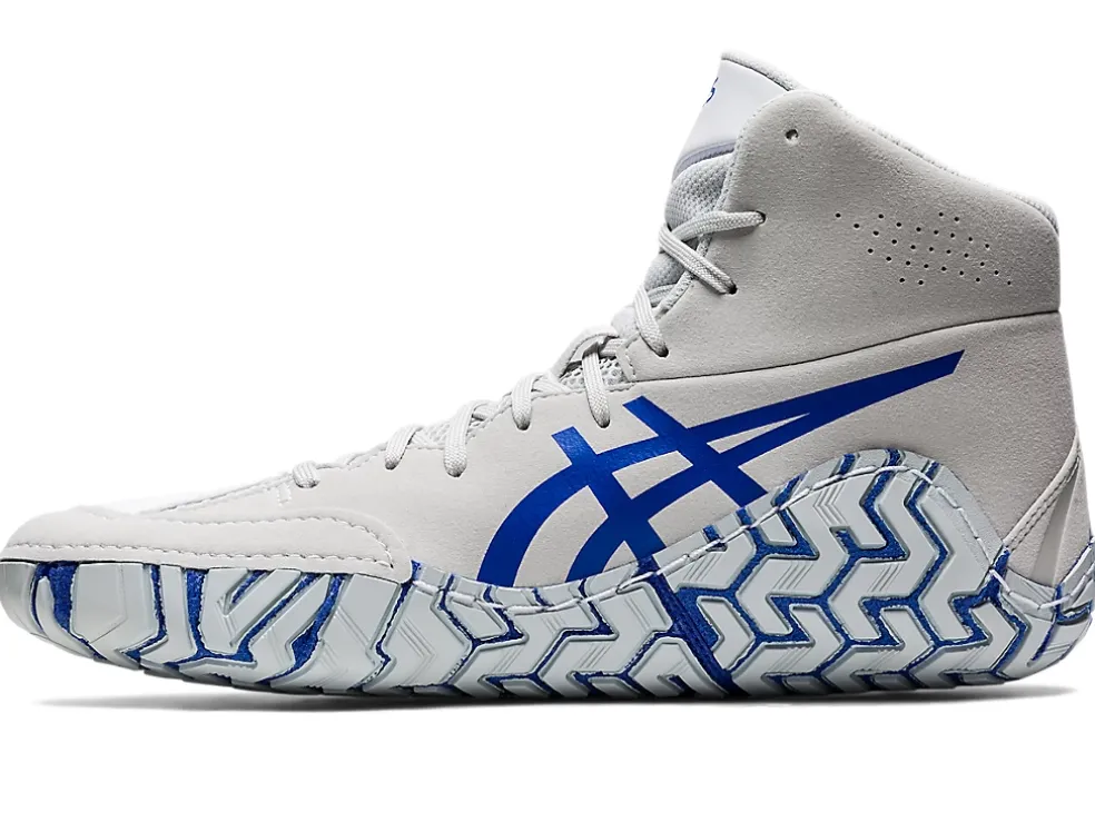New ASICS AGGRESSOR 5 White/Lapis Lazuli Blue