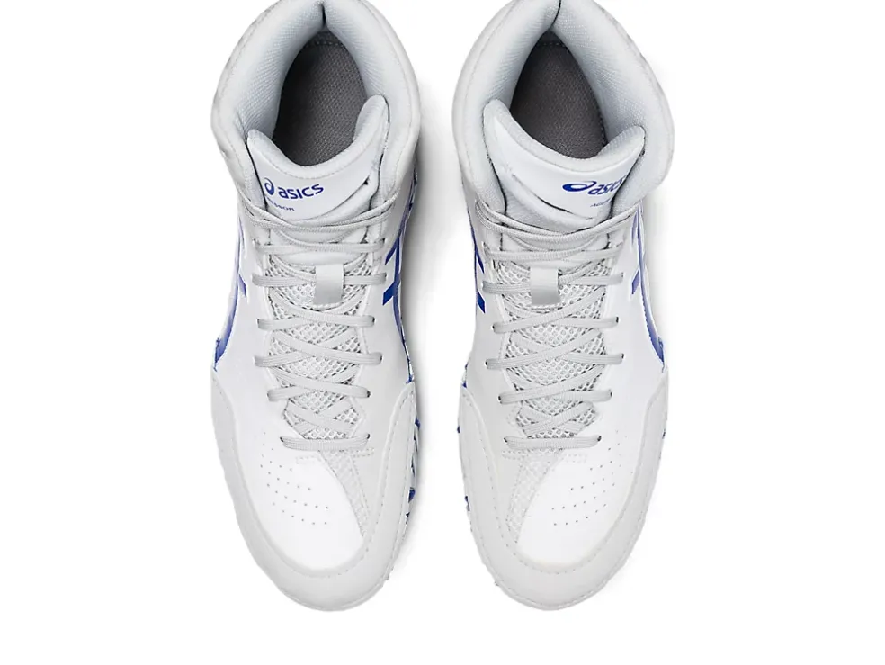 New ASICS AGGRESSOR 5 White/Lapis Lazuli Blue