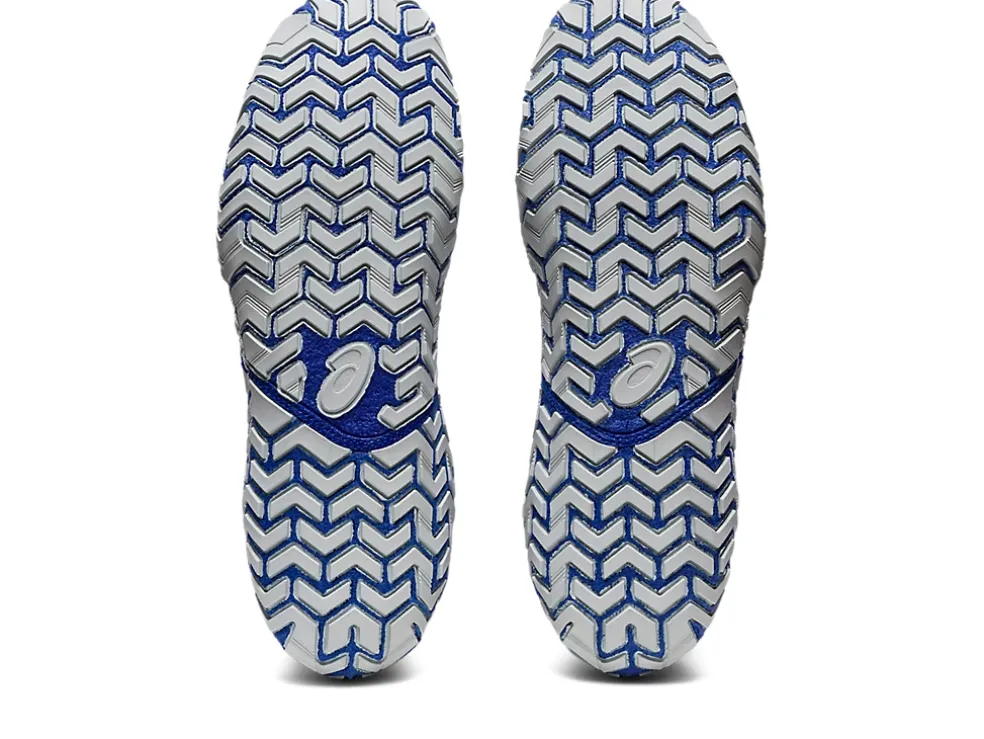 New ASICS AGGRESSOR 5 White/Lapis Lazuli Blue