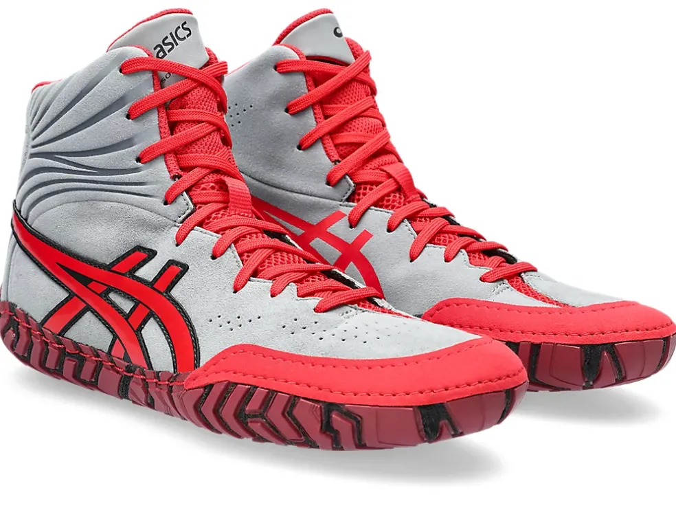 New ASICS AGGRESSOR 5 Sheet Rock/Classic Red