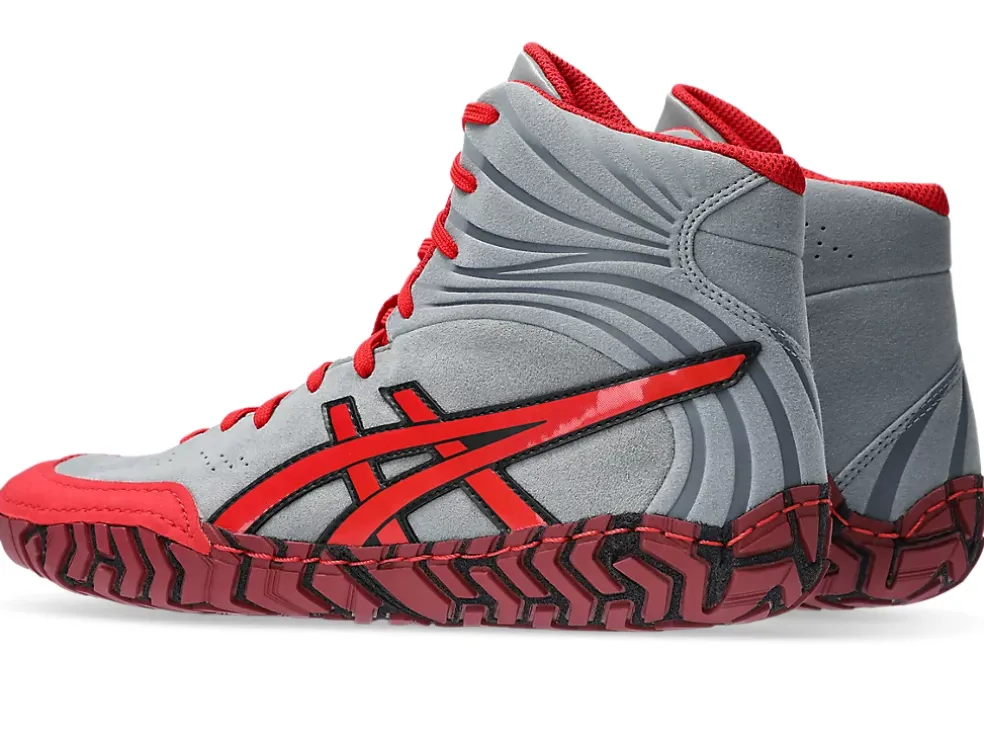 New ASICS AGGRESSOR 5 Sheet Rock/Classic Red