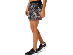 Cheap ASICS ALL OVER PRINT 5IN SHORT Performance Black/Antique Red