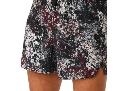 Cheap ASICS ALL OVER PRINT 5IN SHORT Performance Black/Antique Red