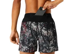Cheap ASICS ALL OVER PRINT 5IN SHORT Performance Black/Antique Red
