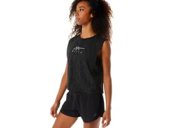 Online ASICS ALLOVER PRINTED MUSCLE CROP Performance Black