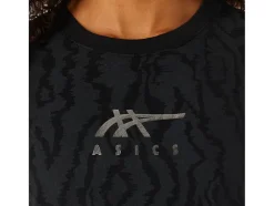 Online ASICS ALLOVER PRINTED MUSCLE CROP Performance Black