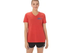 Cheap ASICS 1977 HERITAGE AMERICANA V-NECK Classic Red Heather