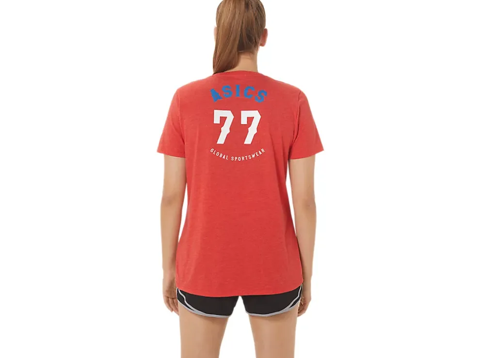 Cheap ASICS 1977 HERITAGE AMERICANA V-NECK Classic Red Heather
