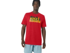 Best ASICS EVERGREEN TRAIL RUN TEE Classic Red Heather