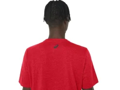 Best ASICS EVERGREEN TRAIL RUN TEE Classic Red Heather