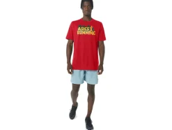 Best ASICS EVERGREEN TRAIL RUN TEE Classic Red Heather