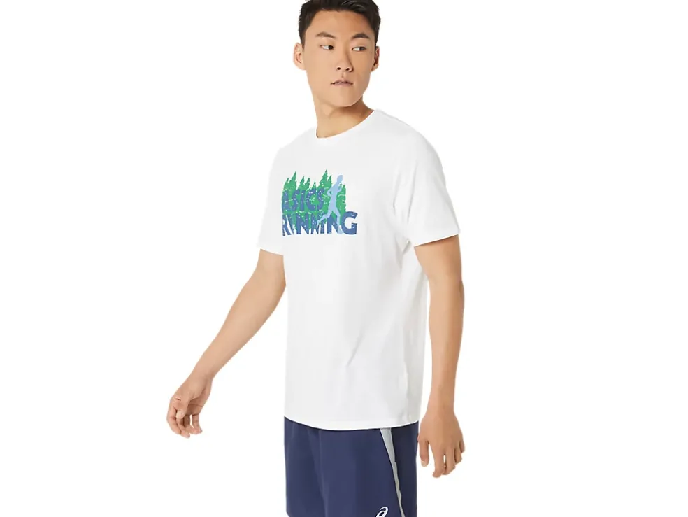 Cheap ASICS EVERGREEN TRAIL RUN TEE Brilliant White