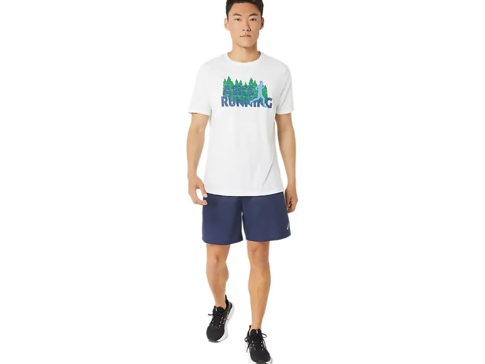 Cheap ASICS EVERGREEN TRAIL RUN TEE Brilliant White