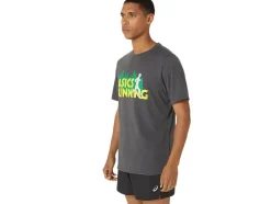 Cheap ASICS EVERGREEN TRAIL RUN TEE Dark Grey Heather