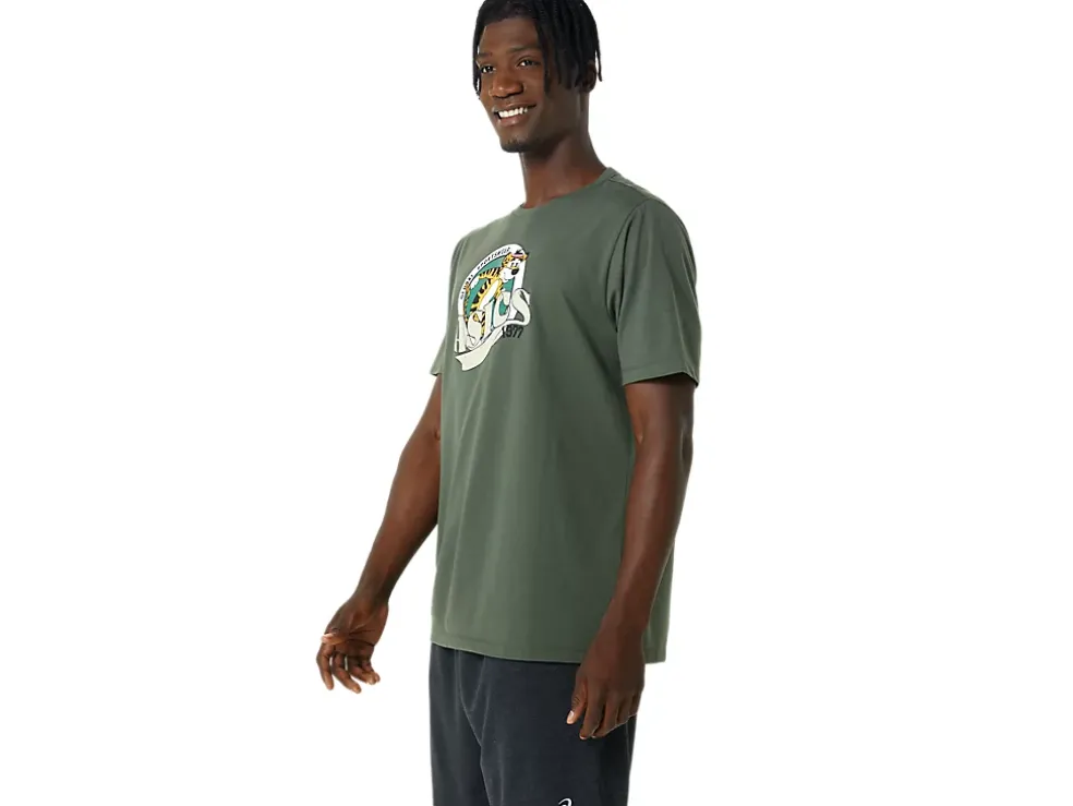 Clearance ASICS HERITAGE 1977 TEE Olive Canvas