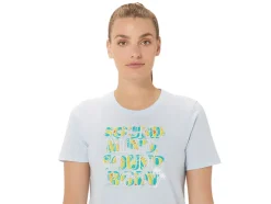 Fashion ASICS  HIBISCUS SLOGAN CREW Soft Sky
