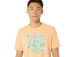 Best ASICS HIBISCUS SLOGAN TEE Summer Dune