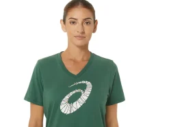 Store ASICS HOLIDAY LIGHTS LOGO V-NECK Hunter Green