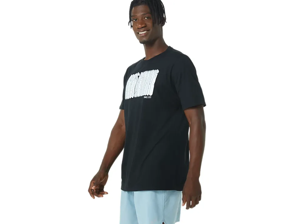 Cheap ASICS LONG ABSTRACT LOGO TEE Performance Black
