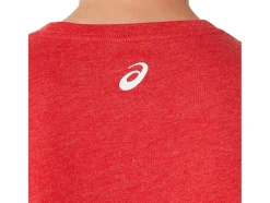 Fashion ASICS STANDOUT FOURTH SHORT SLEEVE Classic Red Heather
