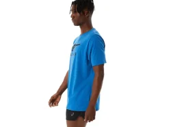 Cheap ASICS STRIPE SHORT SLEEVE TEE Lake Drive Heather