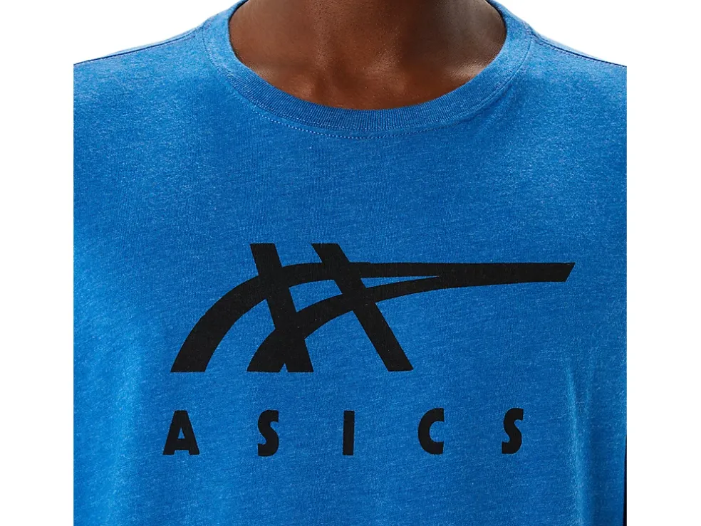 Cheap ASICS STRIPE SHORT SLEEVE TEE Lake Drive Heather