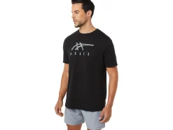 New ASICS STRIPE SHORT SLEEVE TEE Performance Black