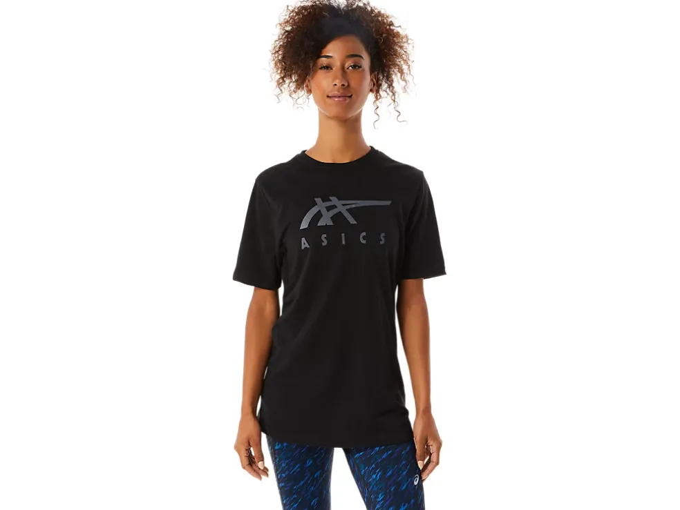 New ASICS STRIPE SHORT SLEEVE TEE Performance Black