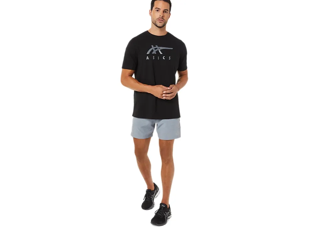 New ASICS STRIPE SHORT SLEEVE TEE Performance Black