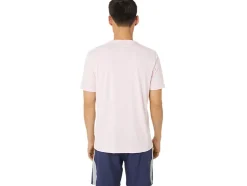Clearance ASICS STRIPE SHORT SLEEVE TEE Pink Salt
