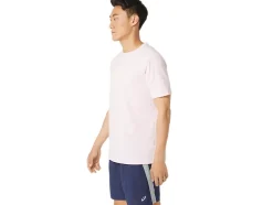 Clearance ASICS STRIPE SHORT SLEEVE TEE Pink Salt