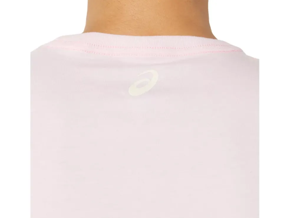 Clearance ASICS STRIPE SHORT SLEEVE TEE Pink Salt