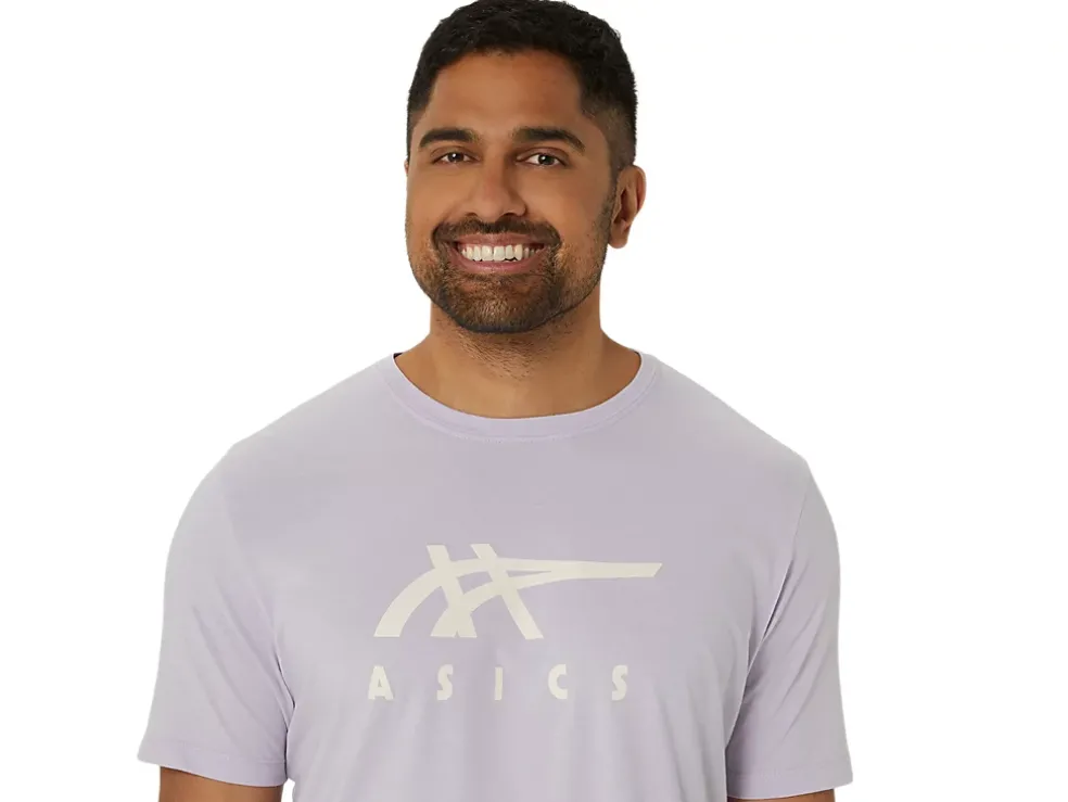 Fashion ASICS STRIPE SHORT SLEEVE TEE Dusk Violet