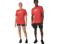 Cheap ASICS STRIPE SHORT SLEEVE TEE Classic Red Heather