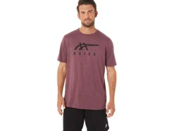 Flash Sale ASICS STRIPE SHORT SLEEVE TEE Deep Mars Heather