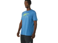 Clearance ASICS STRIPE SHORT SLEEVE TEE Azure